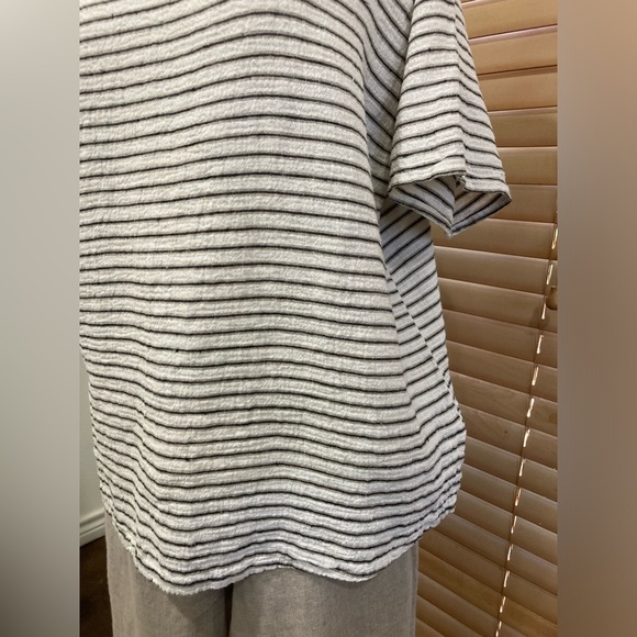 FLAX 100% LINEN Striped Sz S - Picture 2 of 4
